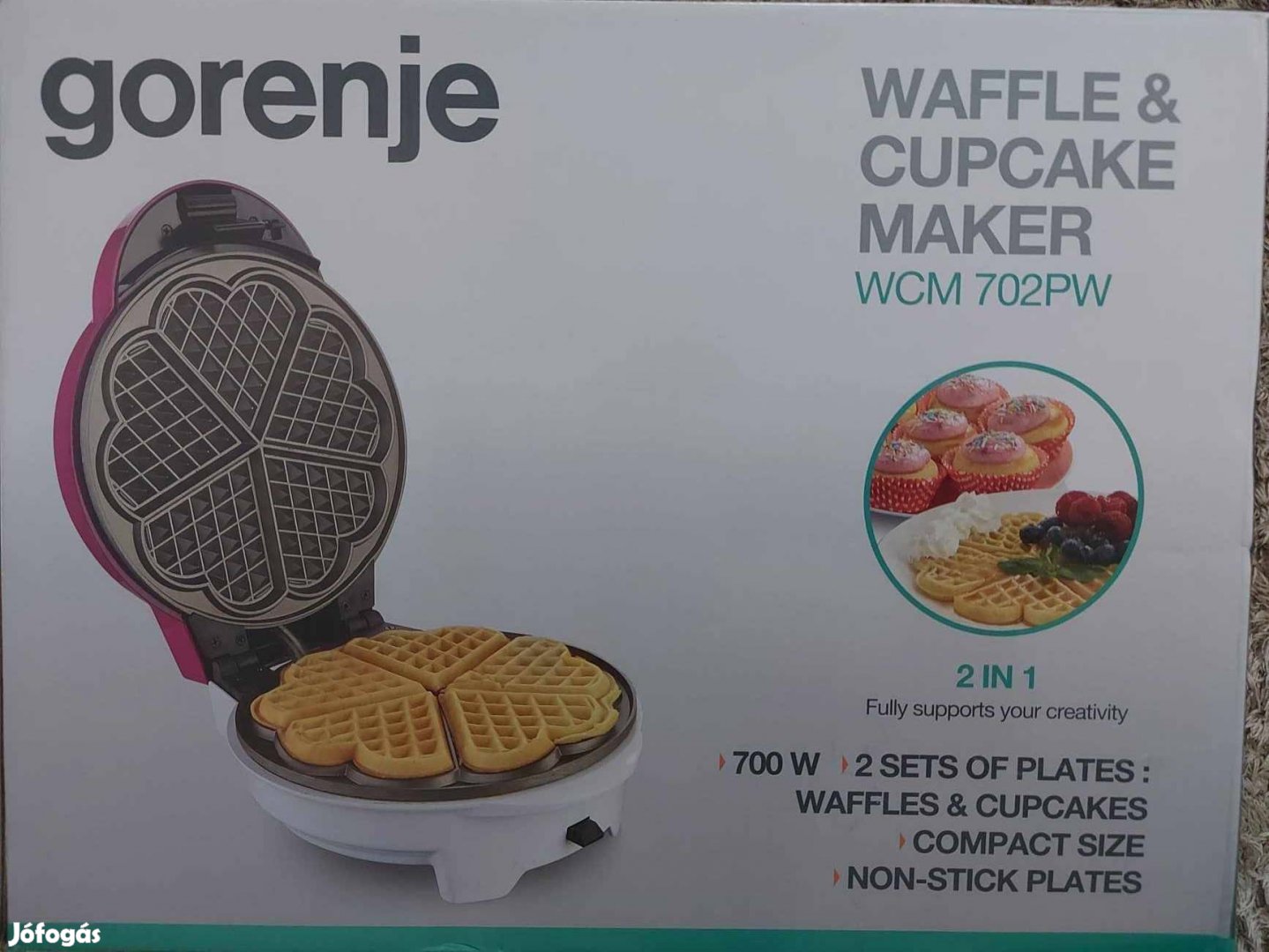 Gorenje WCM702PW Gofri és Muffin sütő új