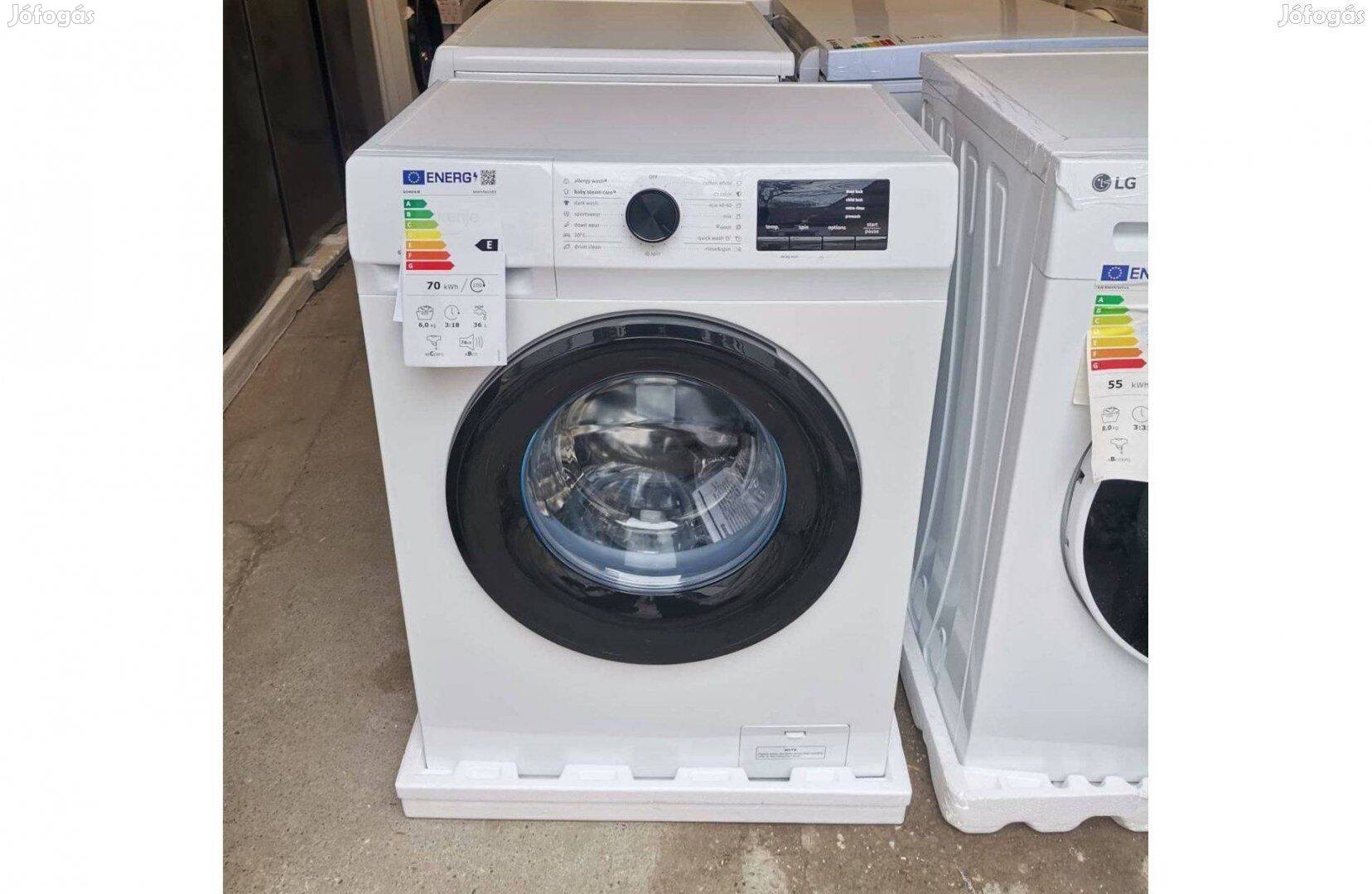 Gorenje gőzölös inverteres 6 kg mosógép 3 év garanciával