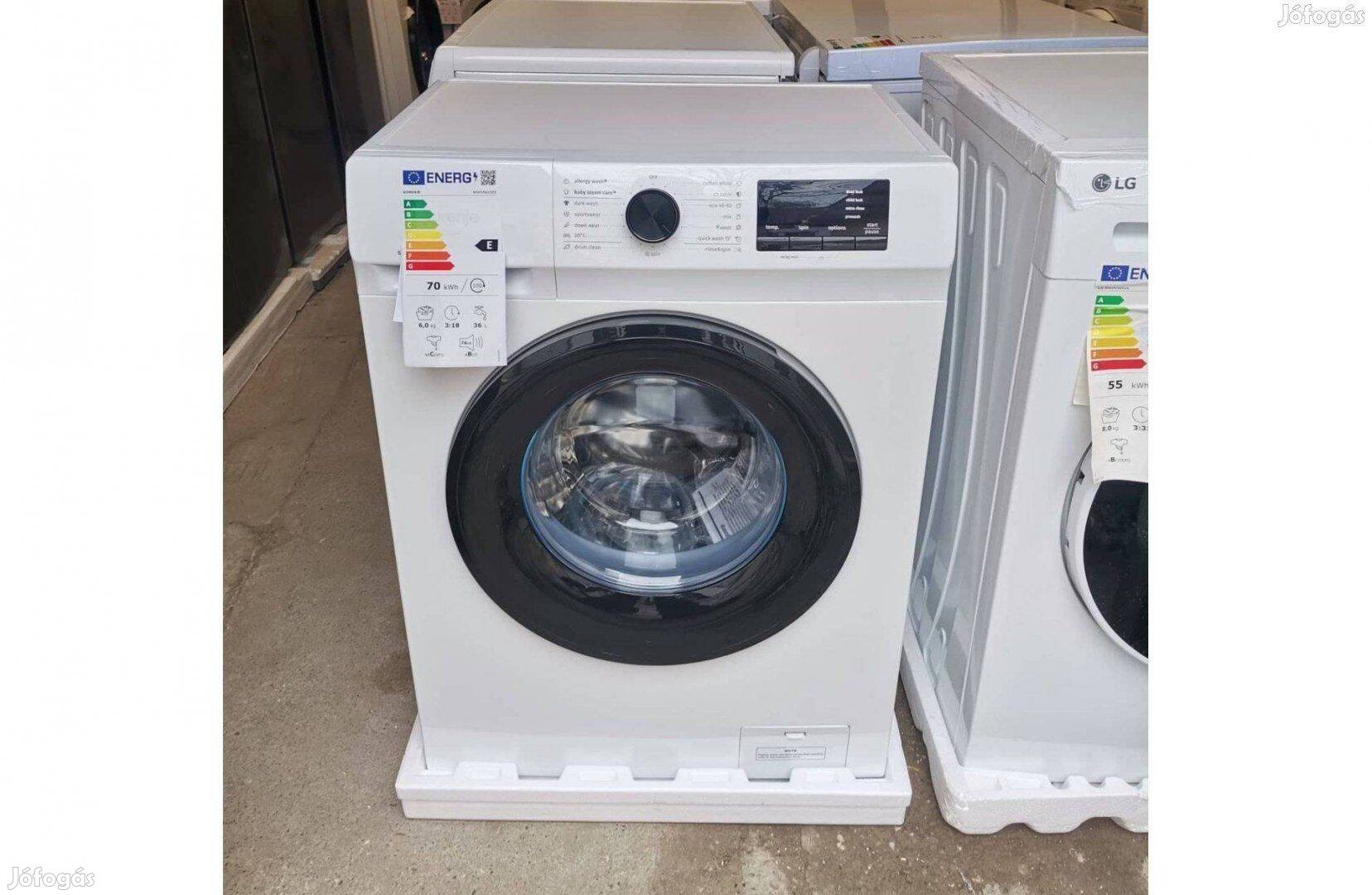 Gorenje gőzölös inverteres 6 kg mosógép 3 év garanciával eladó