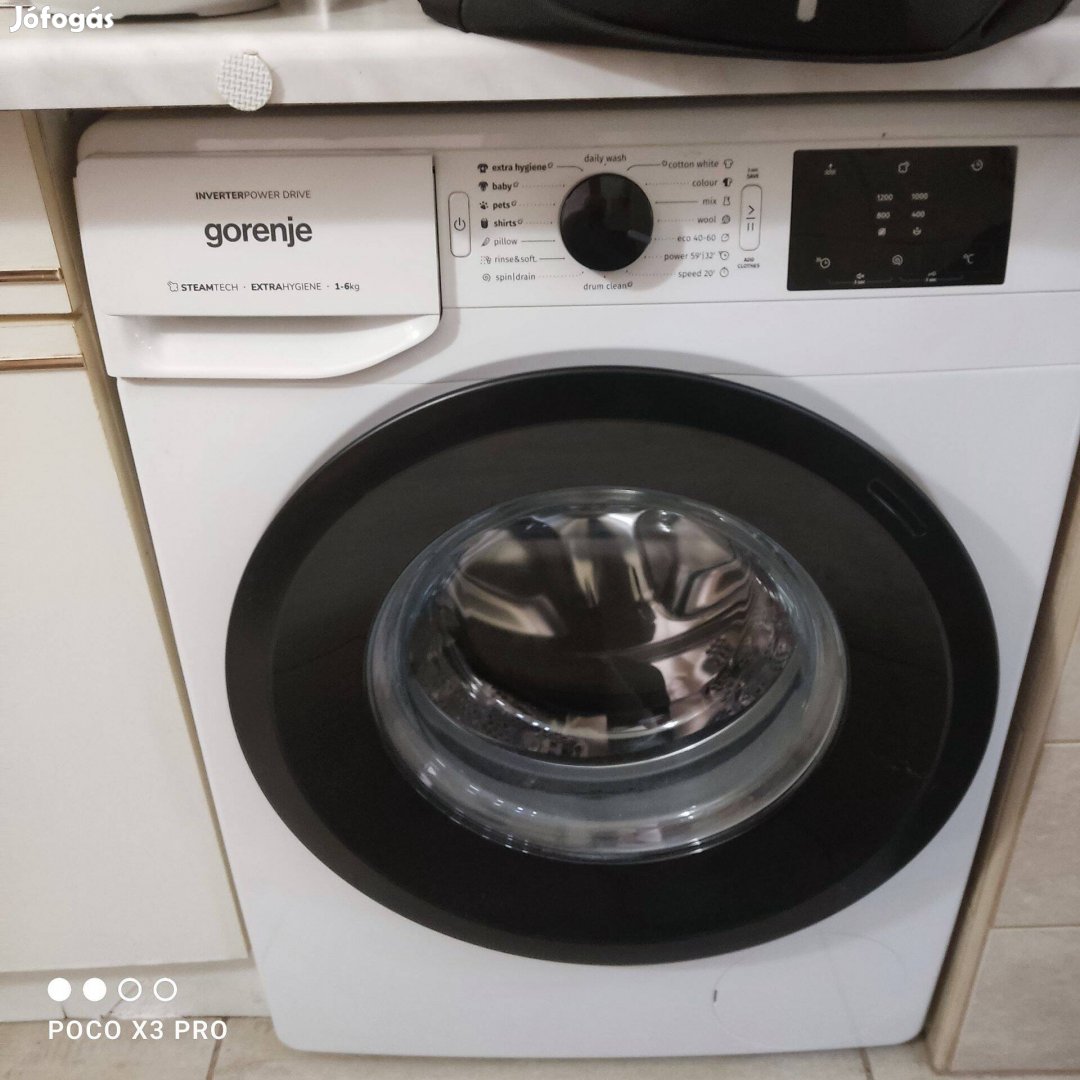 Gorenje ínverteres mosógép még 2,5 év garanciával,gőz funkció