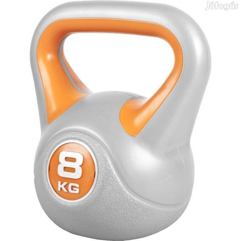 Gorilla Sports Kettlebell súlyzó vinil 8 kg narancssárga