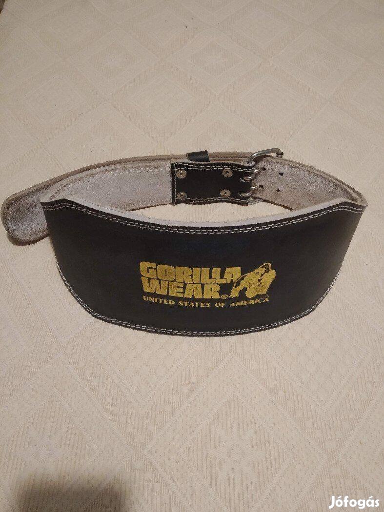 Gorilla Wear - 6 Inch Padded Leather Lifting Belt - Black/gold