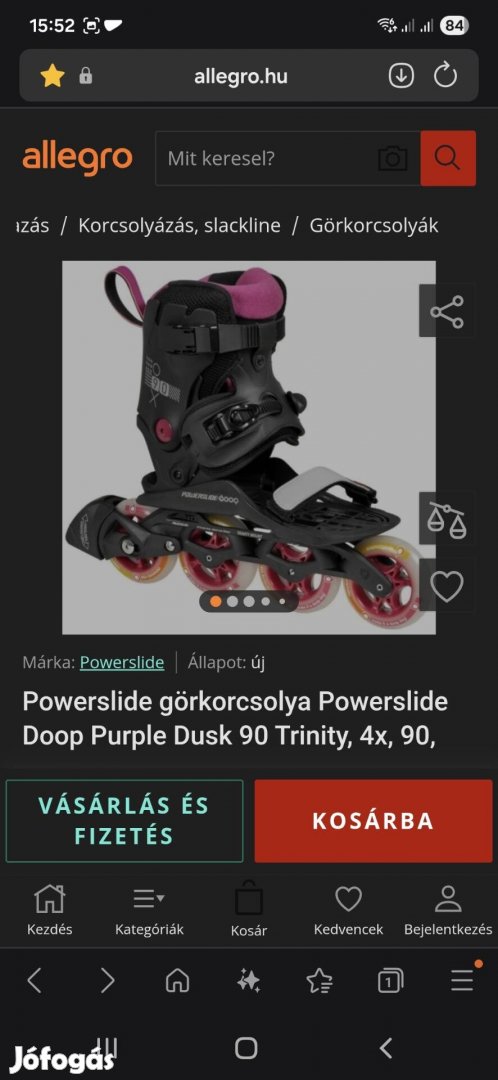 Görkorcsolya Powerslide Dop Purple Dush 90