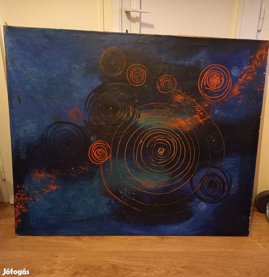 Göröcs Tibor  120x100 kortars absztakt olaj-vaszon festmeny