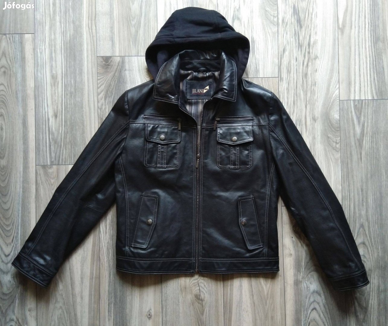 Gothic rock bőrkabát bőr kabát bőr dzseki M-es