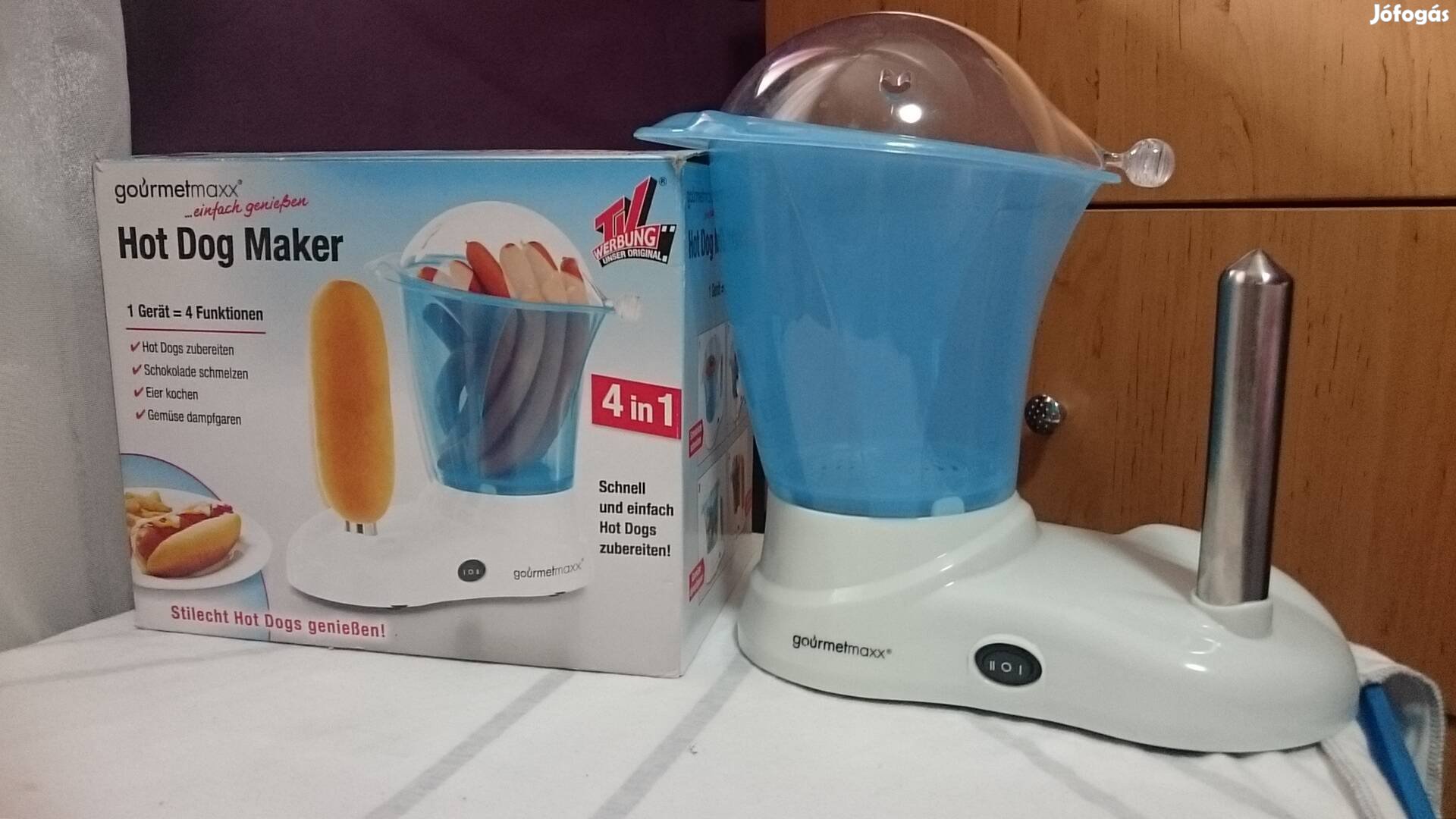 Gourmetmax hot dog készítő gép, hotdog gép, dobozos, mint az új!