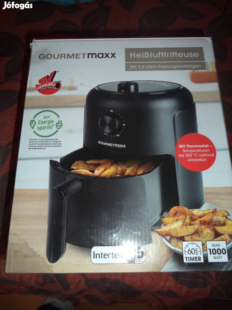 Gourmetmaxx air fryer forrólevegős sütő