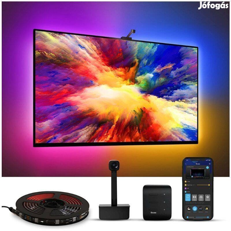 Govee Dreamview T1 LED RGB okos háttérvilágítás 55-65" TV-hez, Rgbic