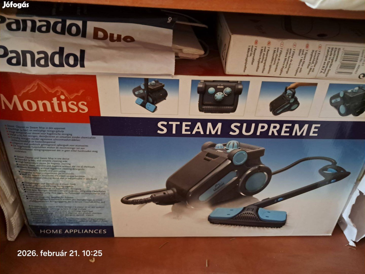 Gőztisztító porszívó