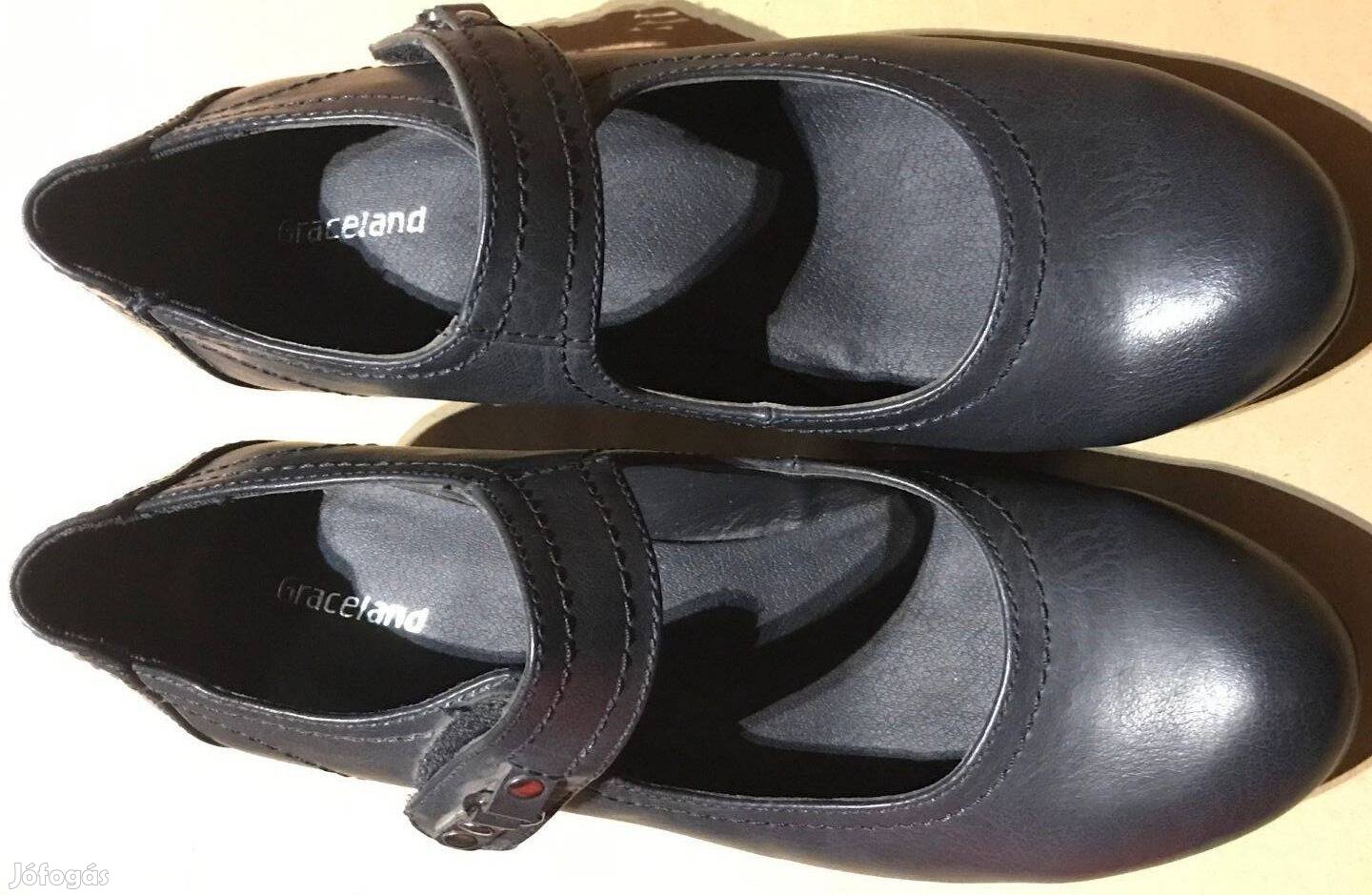 Graceland 38-as, sötétkék női cipő
