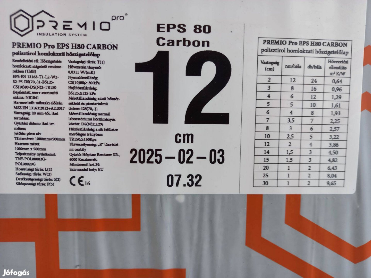 Grafitos EPS 12 cm hőszigetelés 20 nm2