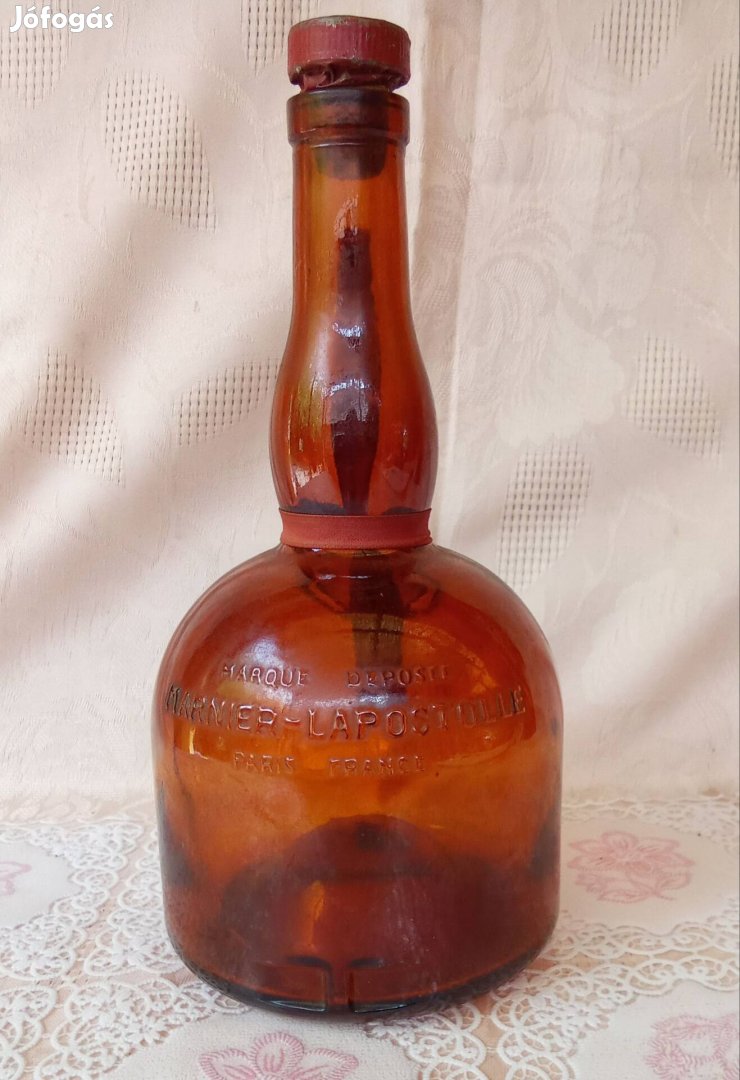 Gran Marnier régi parafadugós konyakos üveg 