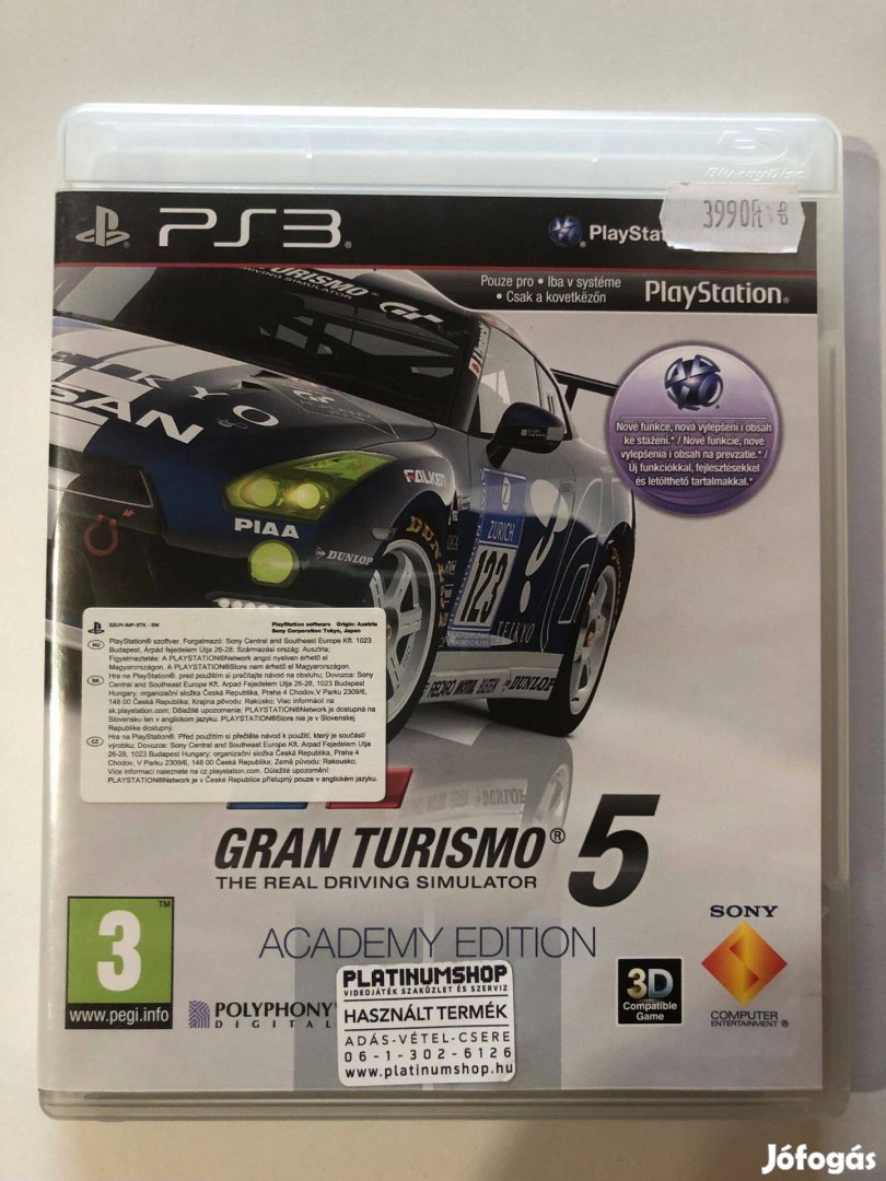 Gran Turismo 5: Academy Edition PS3 játék hibátlan