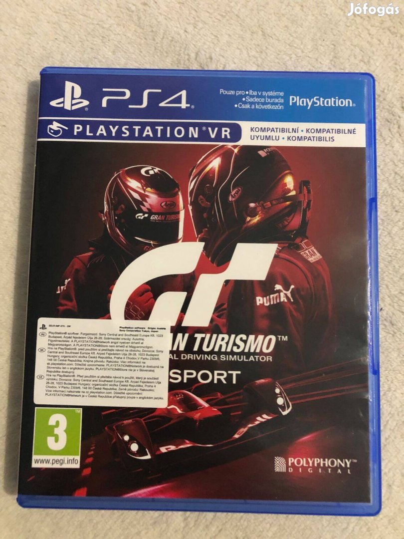 Gran Turismo Sport Spec II 2 Ps4 Playstation 4 VR-ral is játszható