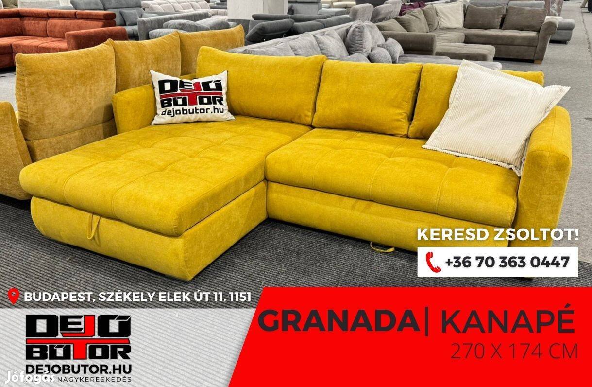 Granada sarok kanapé aston 8 ülőgarnitúra ágyazható rugós 270x174 cm