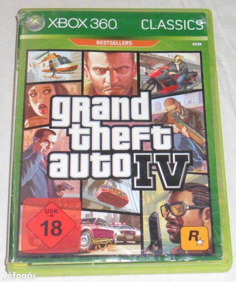 Grand Theft Auto 4. (GTA 4.) Gyári Xbox 360, ONE, Series X Játék