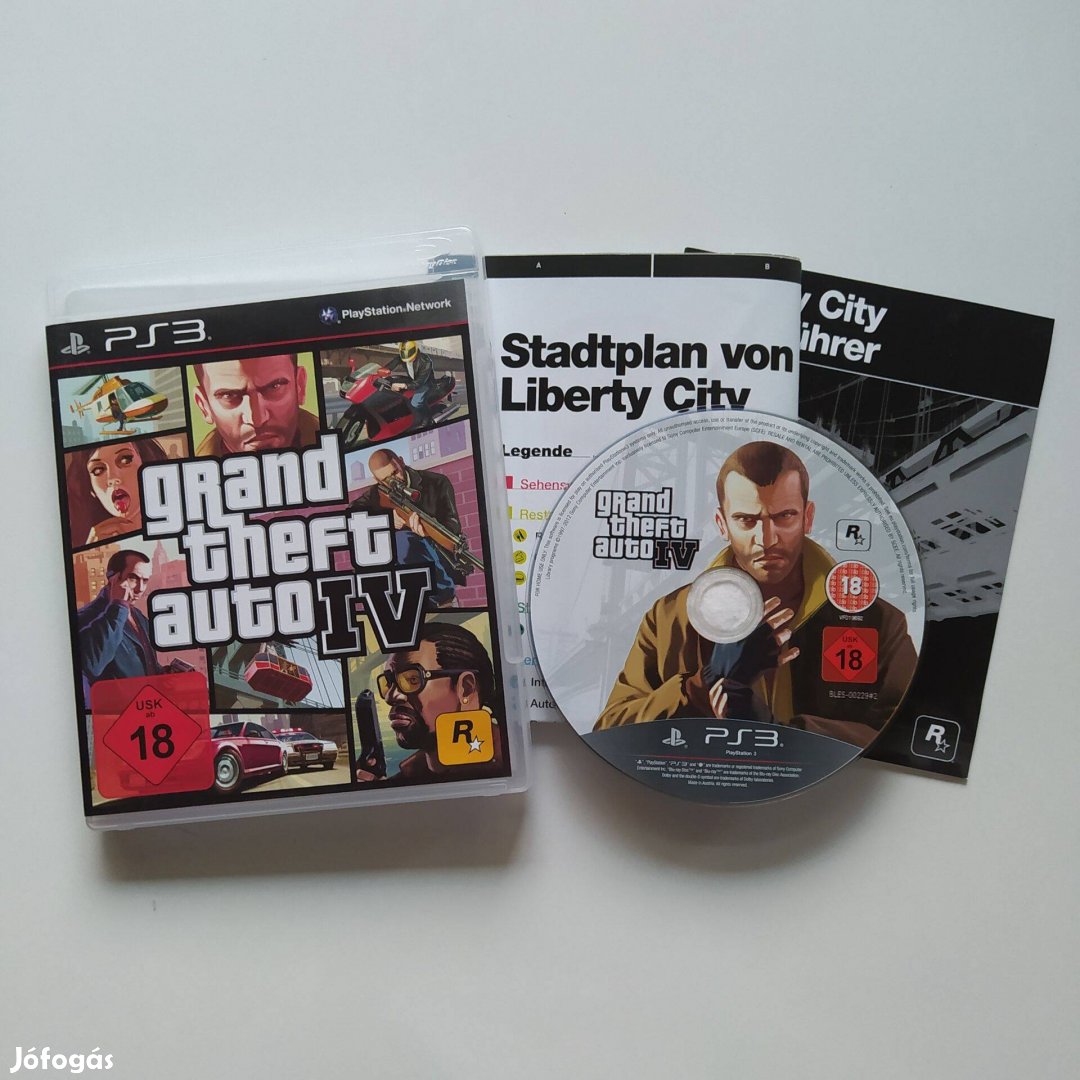 Grand Theft Auto IV GTA 4 térképpel PS3 Playstation 3