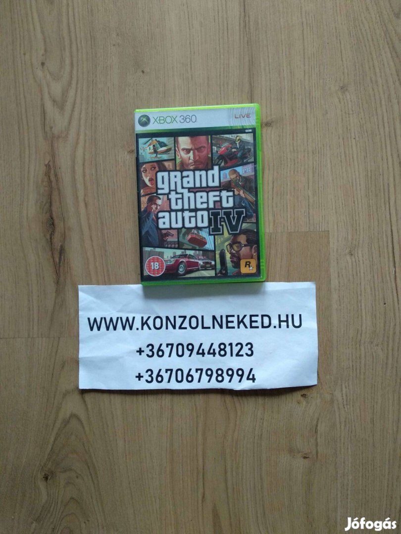 Grand Theft Auto IV (4) Xbox One Kompatibilis eredeti Xbox 360 játék