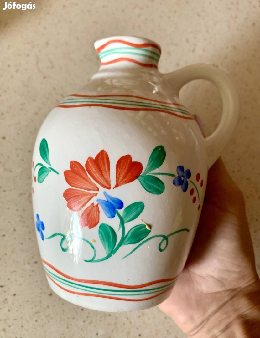 Gránit kézzel festett kancsó / váza