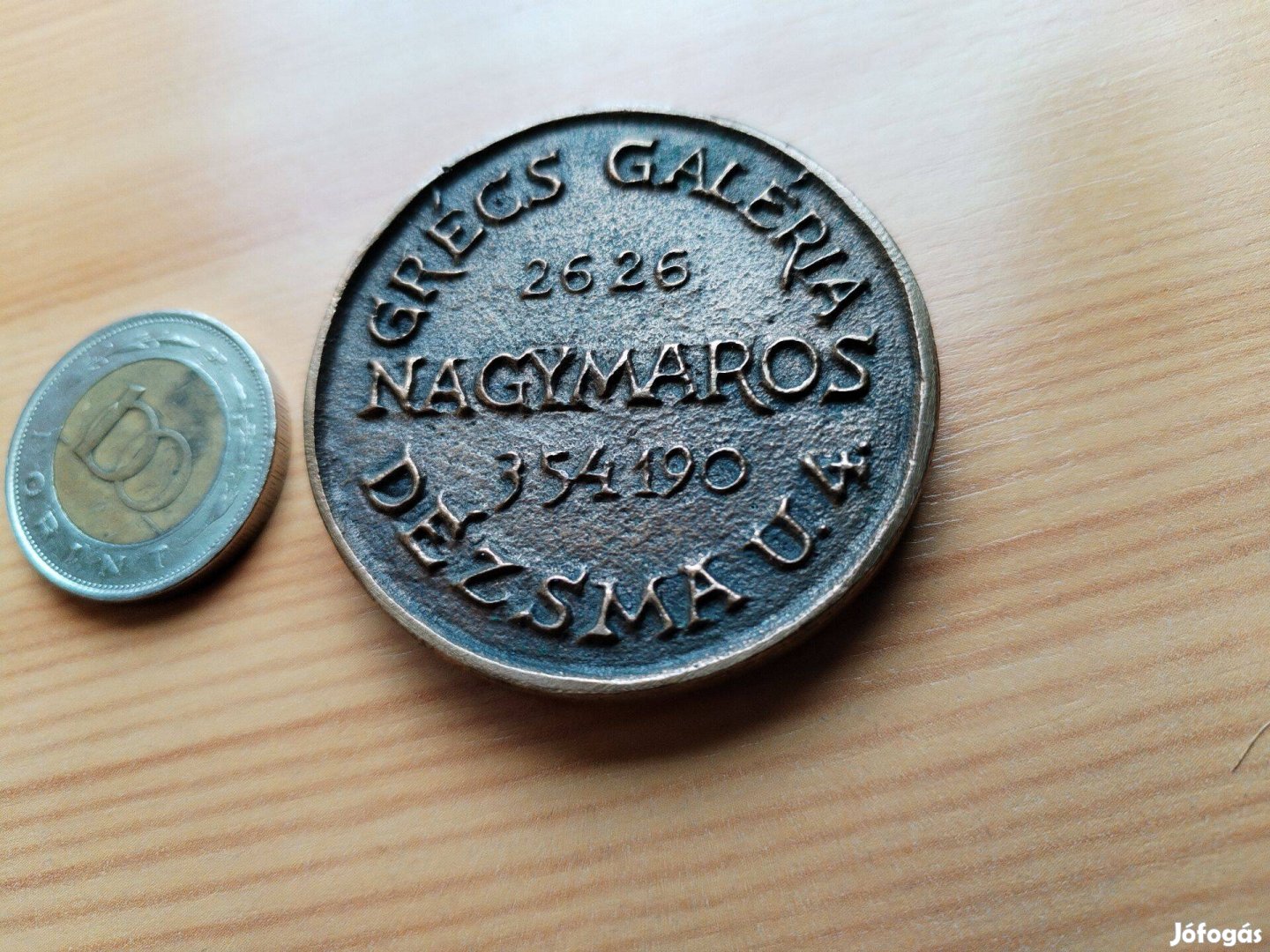 Grécs Galéria Nagymaros névjegy érem