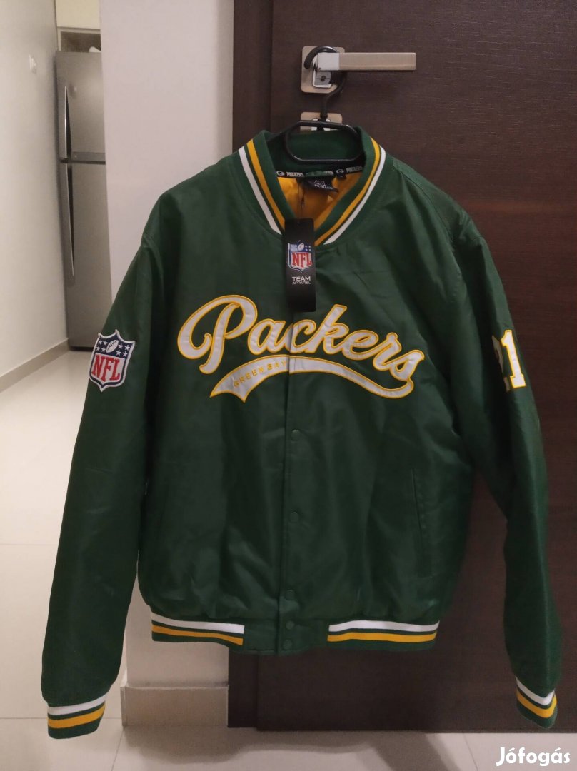 Green Bay Packers NFL, kabát bomber dzseki, teljesen új, címkével