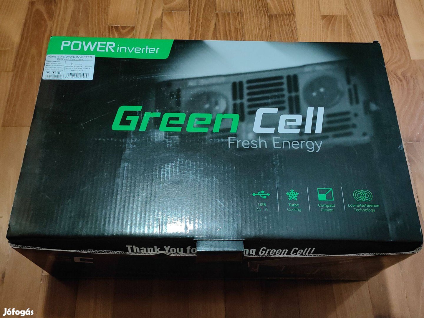 Green Cell 2000W/4000W tiszta színuszos inverter 12 V-ról 230 V-ra, új