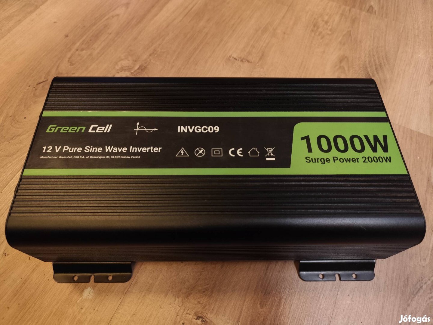 Green Cell inverter 1000W/2000W 12V (Tiszta szinusz)