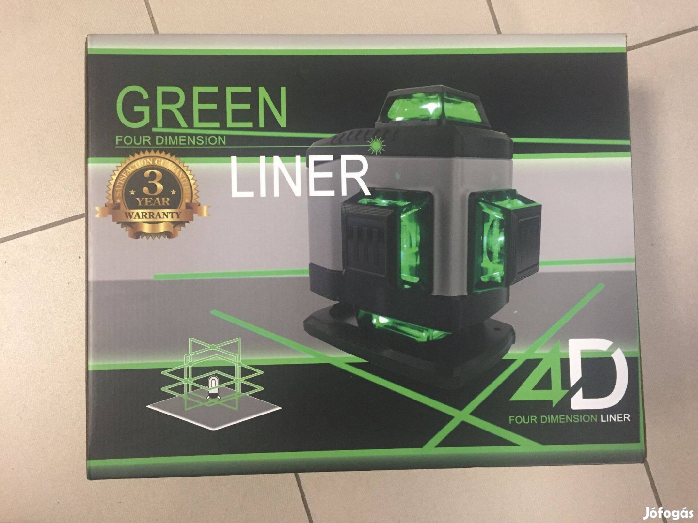 Green Liner 4D Vonallézer zöld kofferben 4x360° konzollal, távirányító