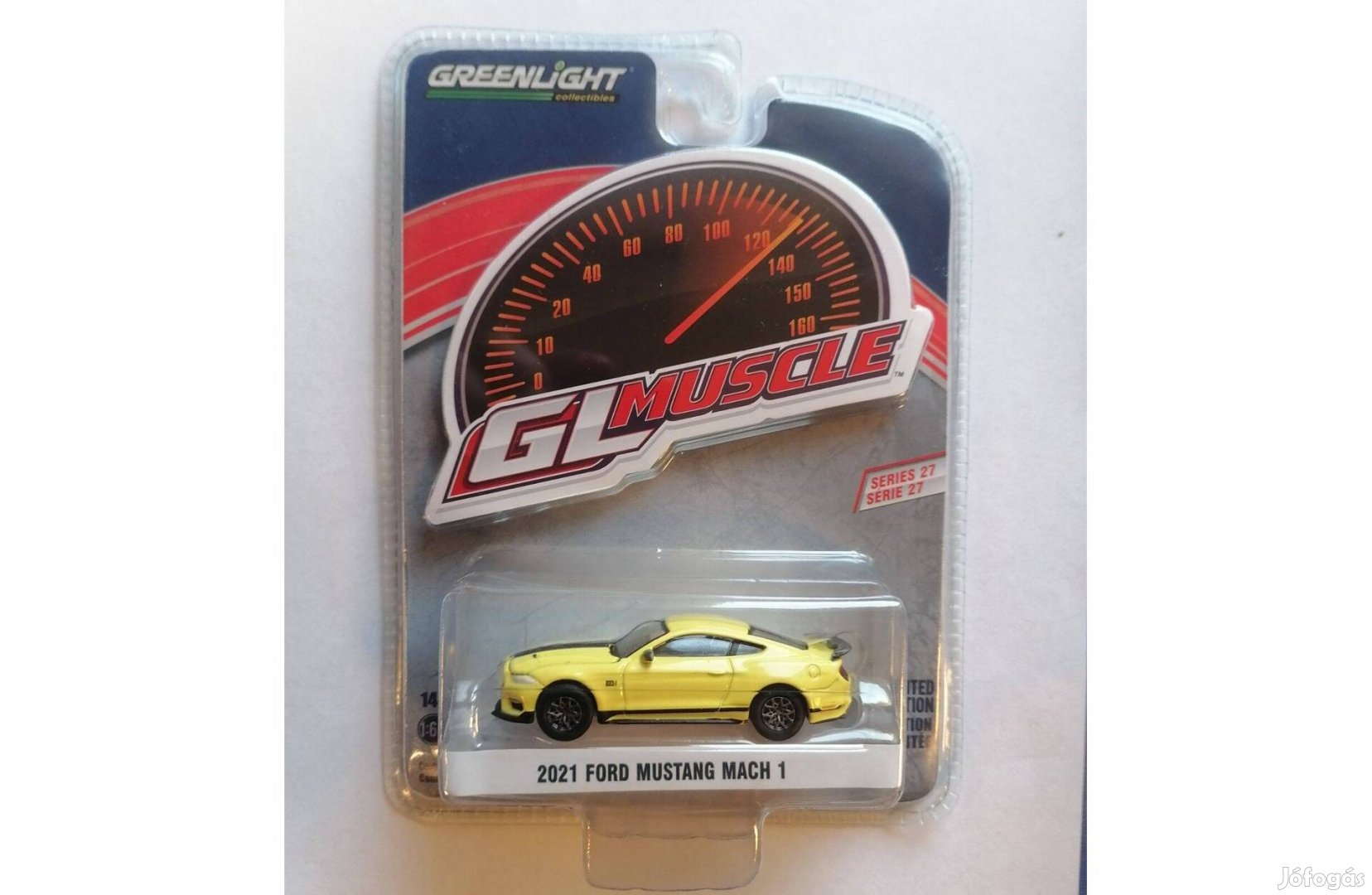 Greenlight 2021 ford mustang mach 1 muscle series 27 grabber yellow