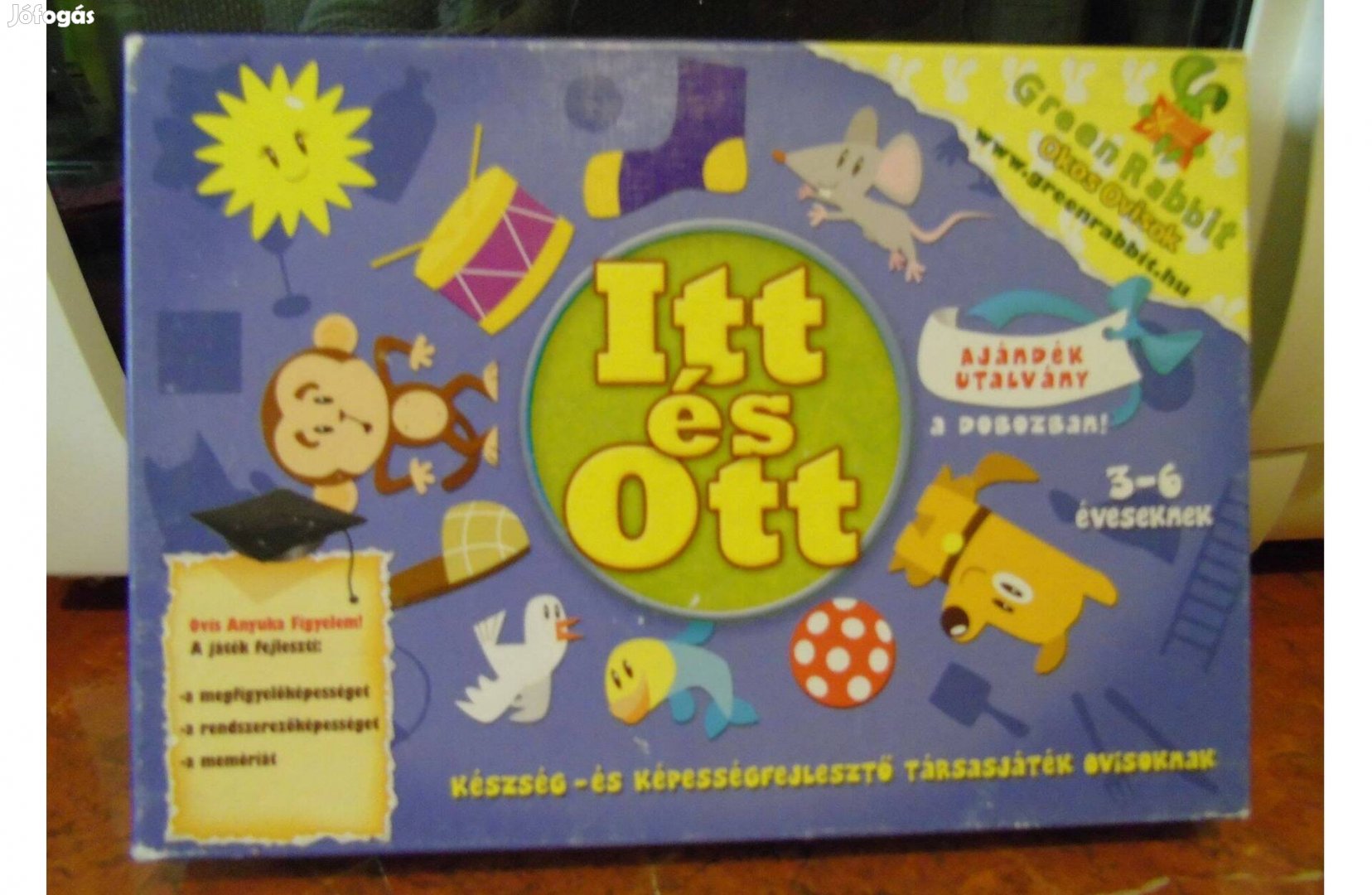 Greenrabit Itt és Ott készségfejlesztő társasjáték kicsiknek