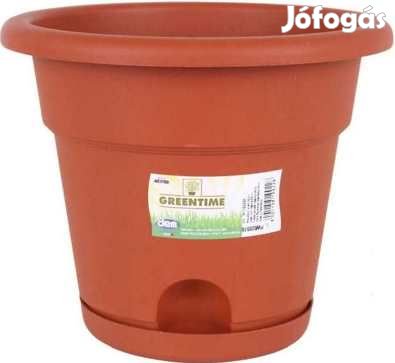 Greentime MŰanyagcserép víztaróval 20cm-es  (3153)