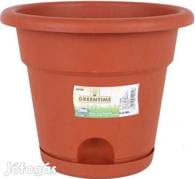 Greentime MŰanyagcserép víztaróval 20cm-es  (3153)