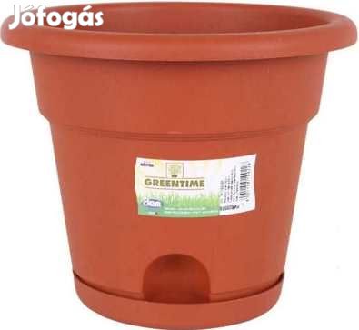 Greentime MŰanyagcserép víztaróval 25cm-es  (3670)