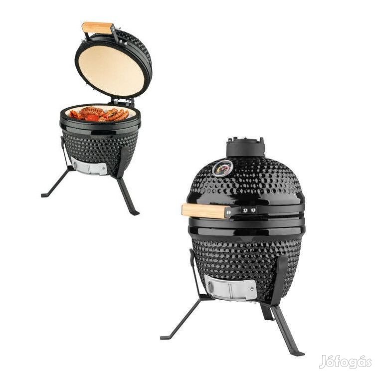Grill Meister Mini Kamado Barbecue kerámia grill 26.5 cm kerámiabetét