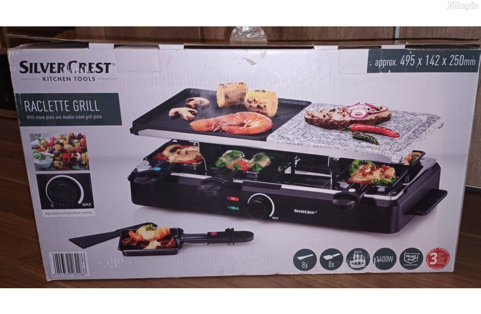 Grillsütő Silvercrest raclette 8 személyes - Új, bontatlan, áron alul!