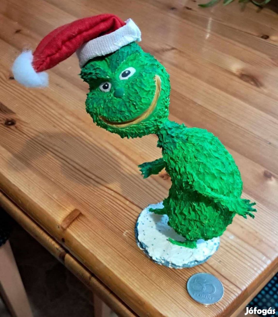 Grincs Grinch szobor dísz figura karácsony ajándék kb. 15 cm magas