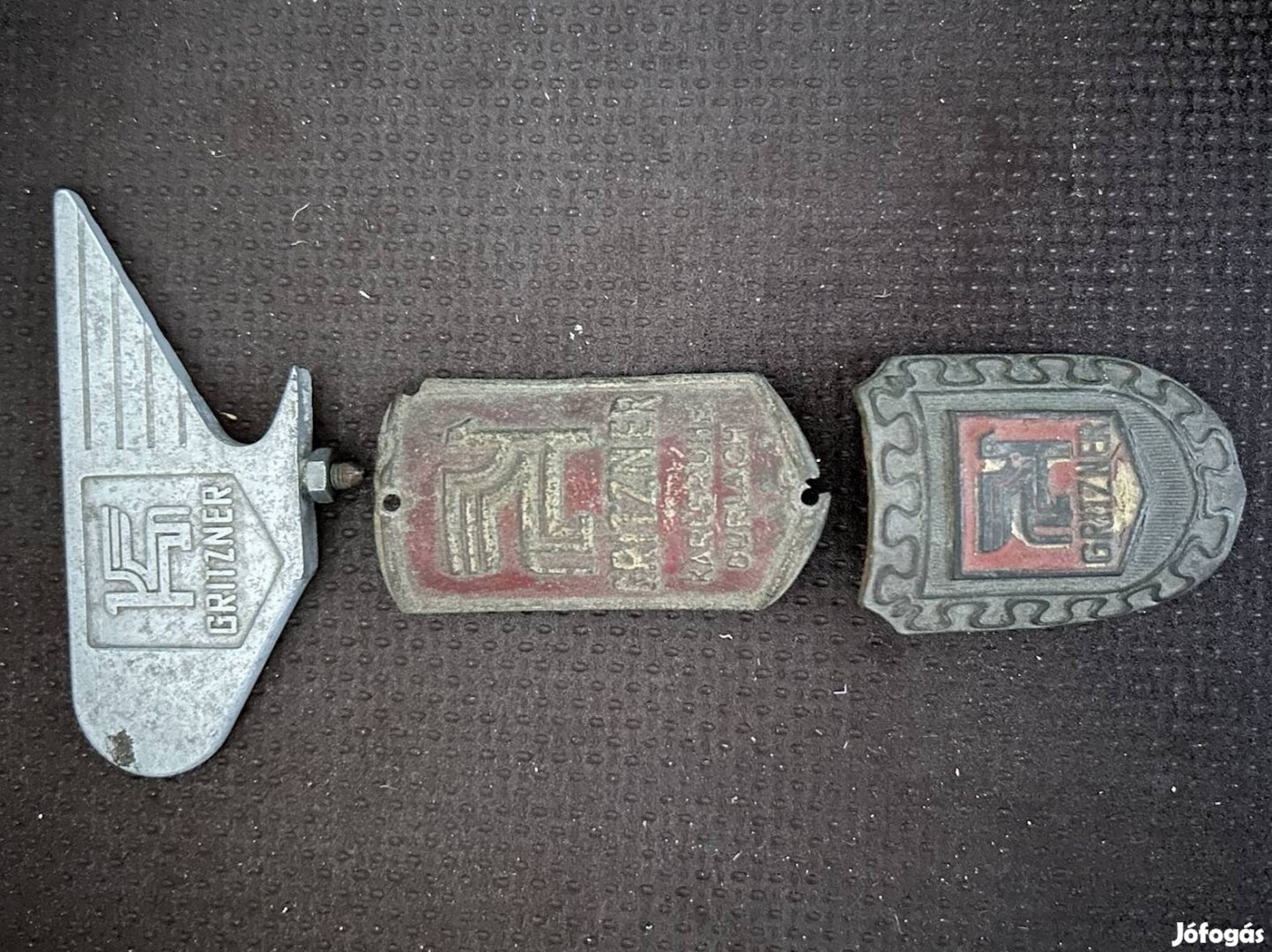 Gritzner kerékpár bicikli sárvédődísz váznyaktábla veterán