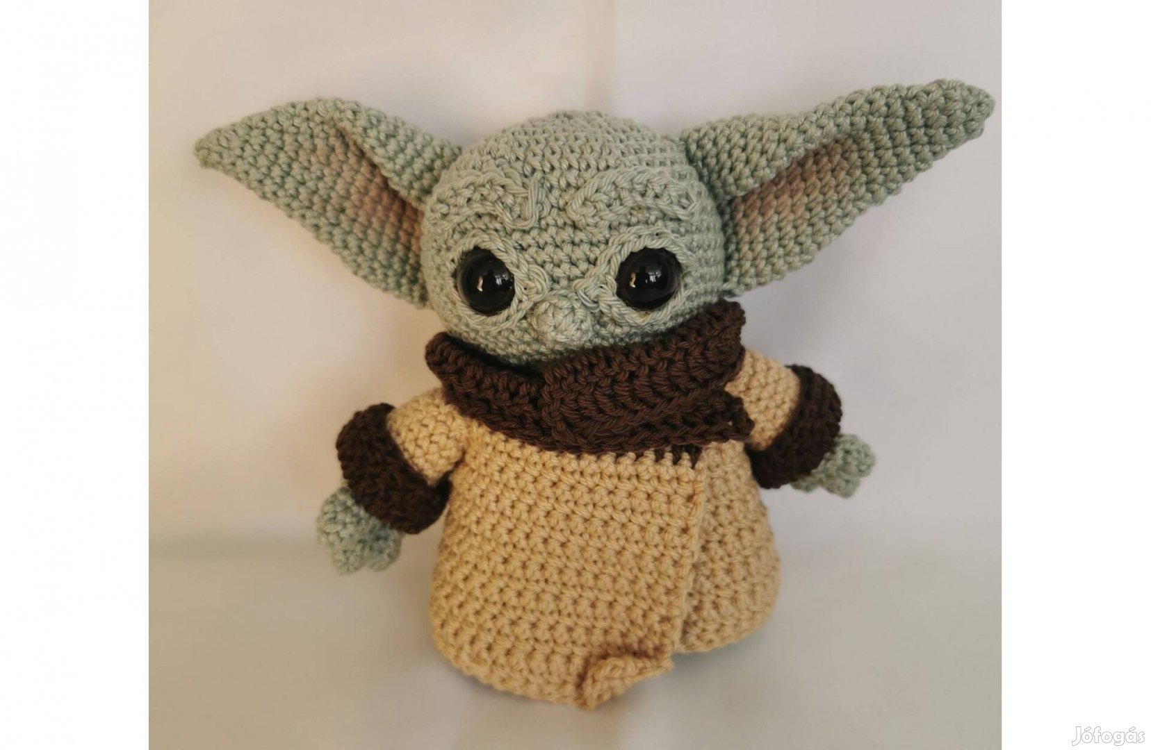 Grogu (Baby Yoda), amigurumi horgolással készül-16 cm, Új! Eladó!