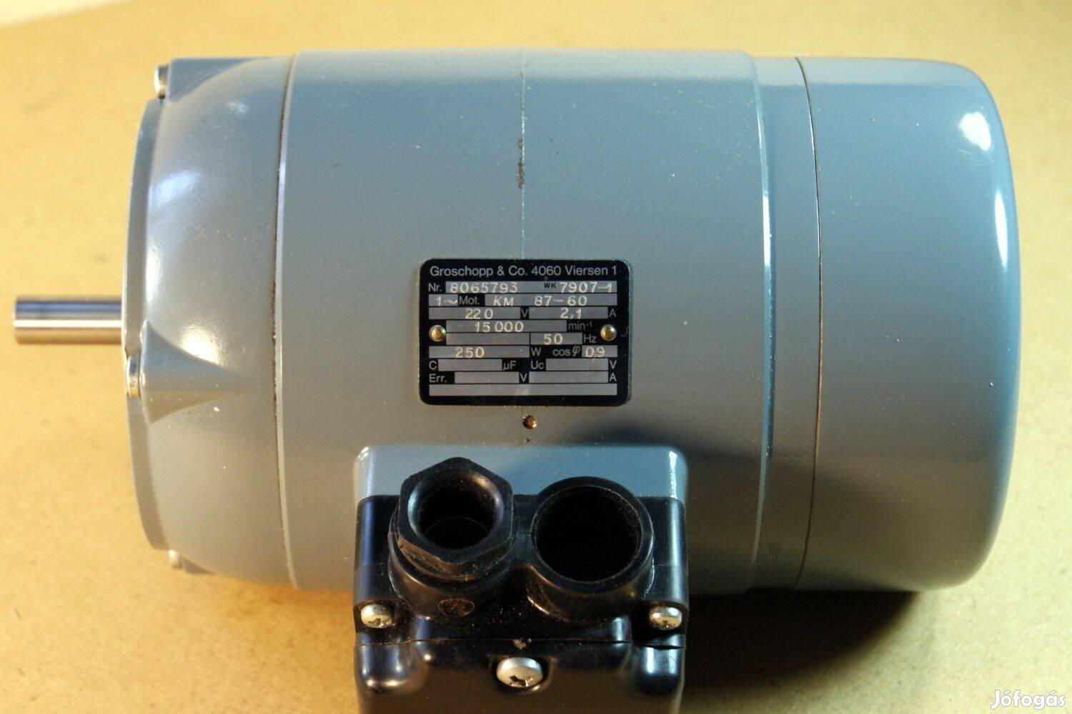 Groschop & Co. motor 250 W, 15000 f/min