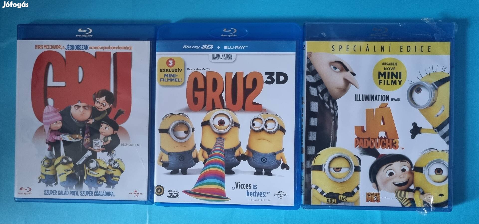 Gru trilógia (2rész 3d is) blu-ray