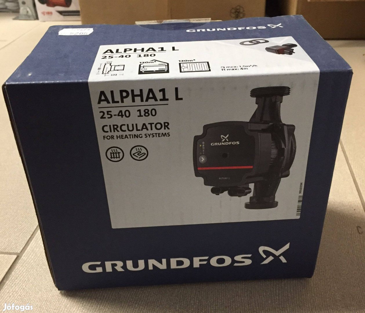 Grundfos Alpha1 L 25-40 180 Model C Fűtési keringető szivattyú