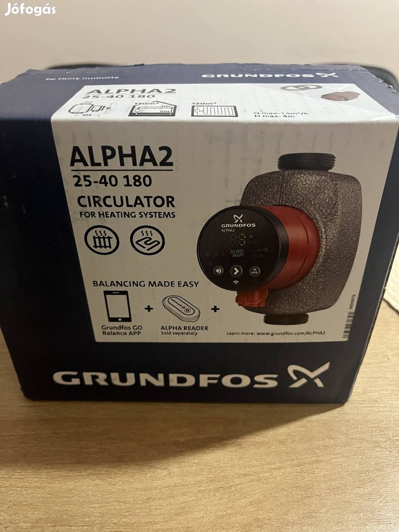 Grundfos Alpha2 25-40 180 mm Keringetőszivattyú