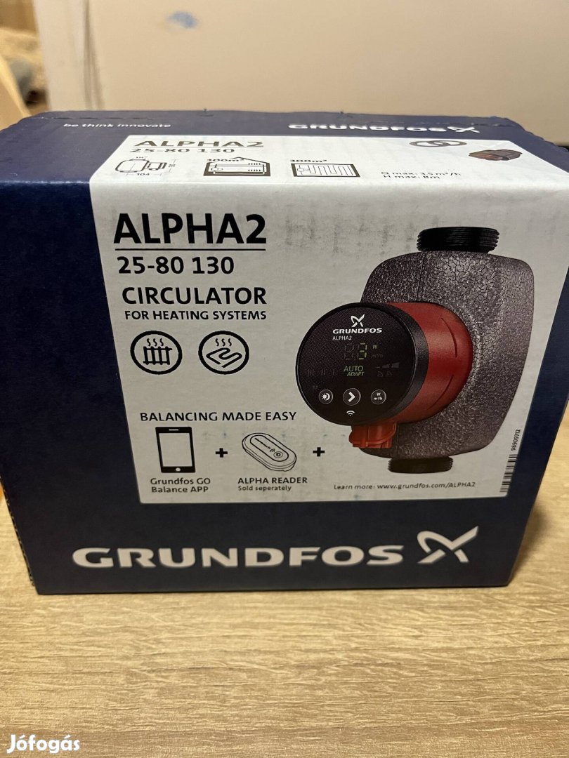 Grundfos Alpha2 25-80 130 1x230V Keringeto szivattyú  