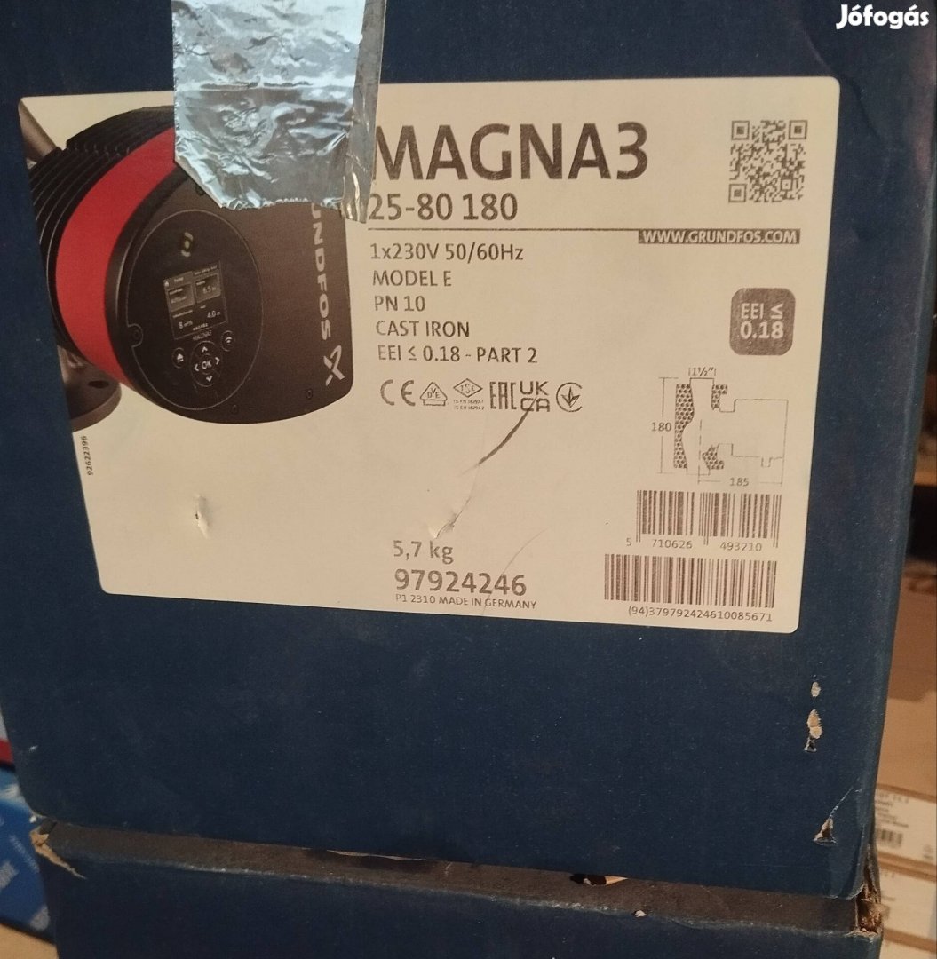 Grundfos Magna 3 keringető szivattyú 