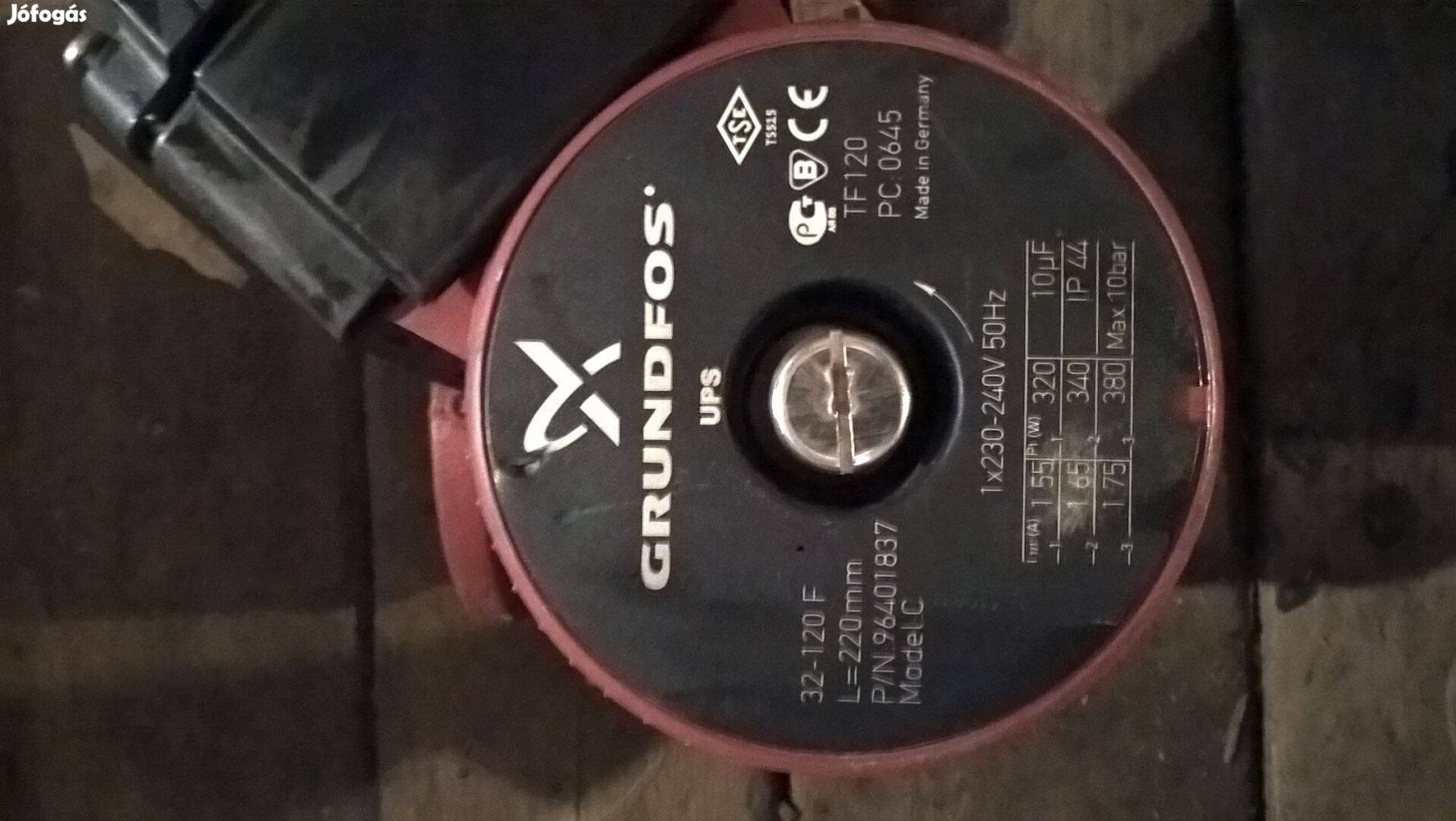 Grundfos UPS 32-120 F B 230v-os használt fűtési keringető szivattyú,