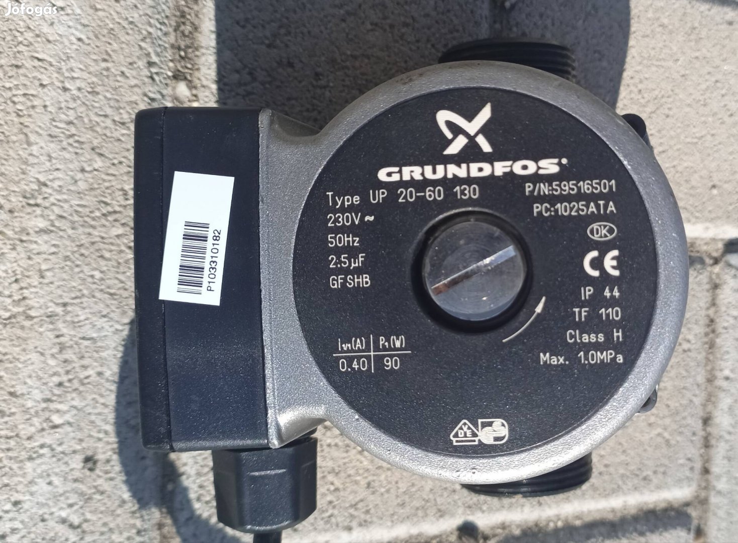 Grundfos UP 20-60 130 keringető szivattyú