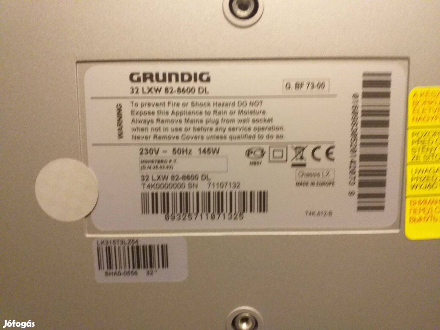 Grundig 82-8600 DL, LCD típusú tévé eladó
