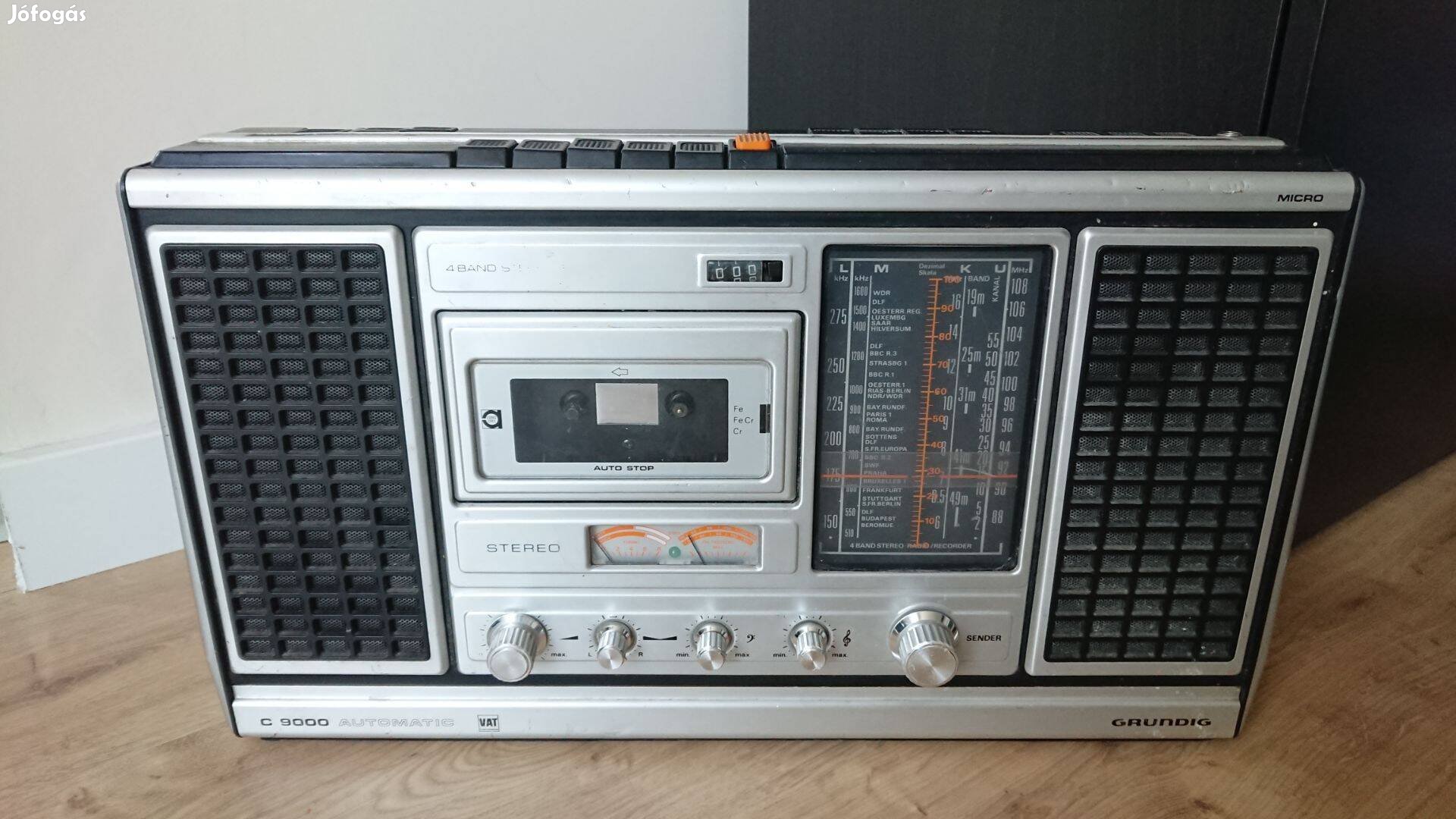 Grundig C9000 Automatic rádiósmagnó retro boombox sztereó rádió magnó