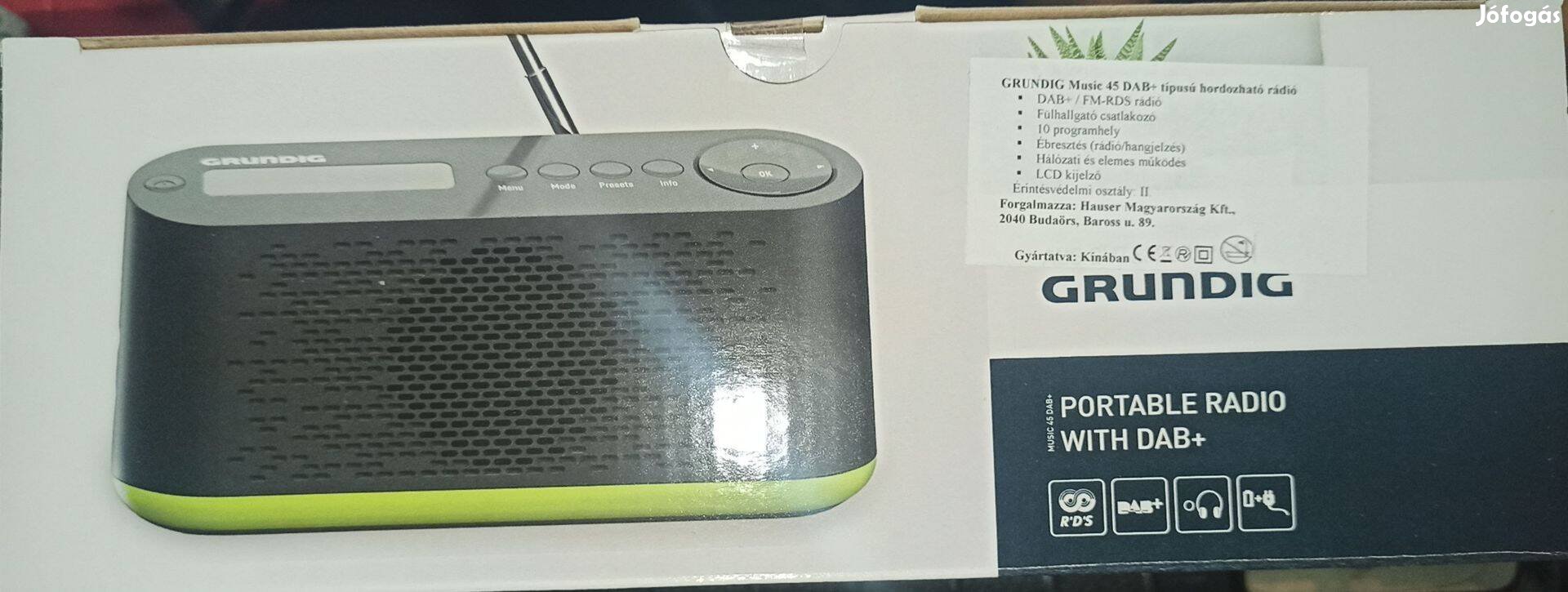 Grundig Music 45 DAB+ hordozható rádió eladó