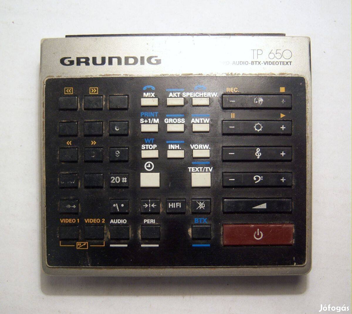 Grundig TP 650 Távirányító (kb.1984) hiányos (teszteletlen)